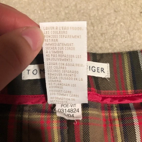 Tommy Hilfiger Wrap Around Pleated Plaid Skirt Size 12 - Picture 7 of 9